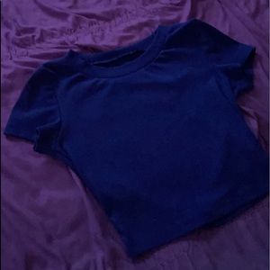 Blue crop top